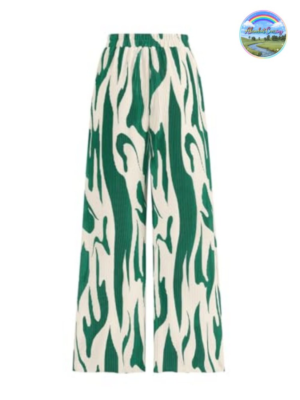 PRETTYGARDEN Wide Leg Print Lounge Pants High Waist Palazzo Pleated Casual